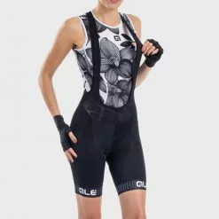 Alé Traguardo Trägershorts Frauen -Compressport Verkaufsladen Al Women s Traguardo Bib Shorts Bib Shorts Black White SS18 L11546718 04 1