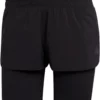 Adidas Women's Run Icons 2in1 Running Shorts -Compressport Verkaufsladen H57754 APP photo front white