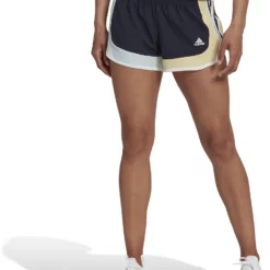 Adidas Women's Colour Block Shorts -Compressport Verkaufsladen HC6310 3 APPAREL On Model Standard View white