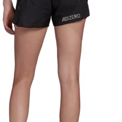 Adidas Women's ADIZERO Split Running Shorts -Compressport Verkaufsladen HC7985 APP on model back white