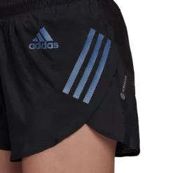 Adidas Women's ADIZERO Split Running Shorts -Compressport Verkaufsladen HC7985 APP on model detail 2 white