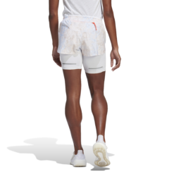 Adidas Women's Fast 2in1 All Over Print Run Shorts 10 Adidas Women's Fast 2in1 All Over Print Run Shorts -Compressport Verkaufsladen HS8614 4 APPAREL On20Model Back20View white
