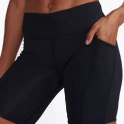 2XU Women's Aero Vent Mid-Rise Compression 6" Shorts -Compressport Verkaufsladen WA6684b BLK SRF 22
